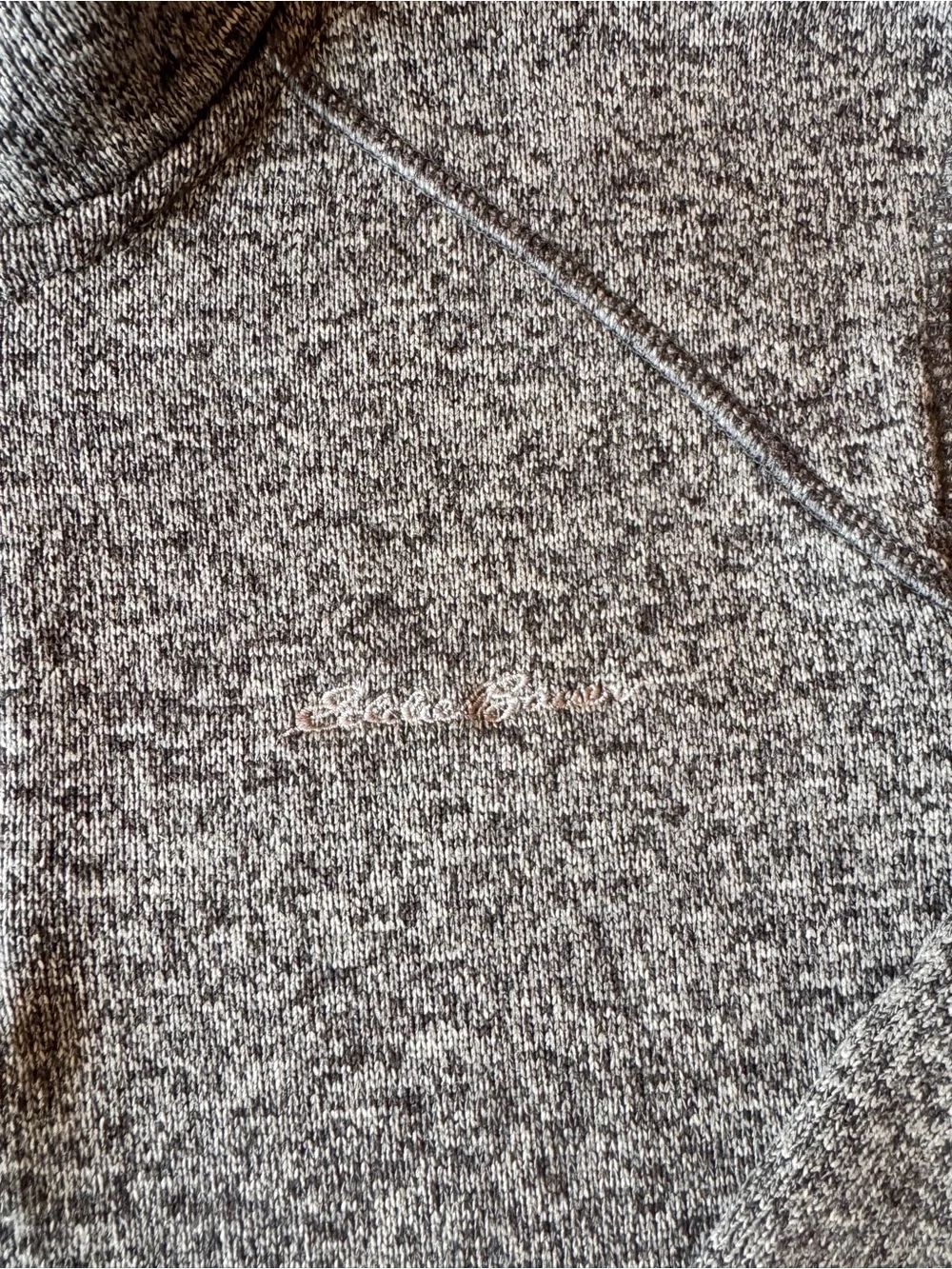 Eddie Bauer Gray Heather‎ 1/4 Zip Pullover Fleece Mock Neck Long Sleeve TL